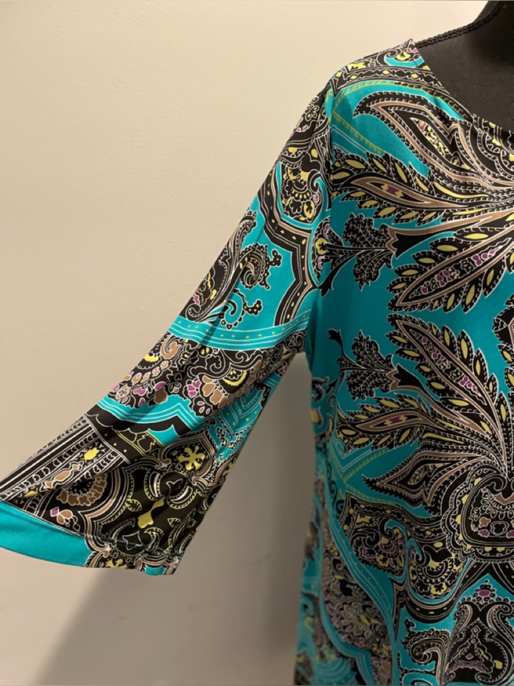 Alfani Multi-Colored Paisley Shift Dress Size XL Chic Modern Boho Transitional